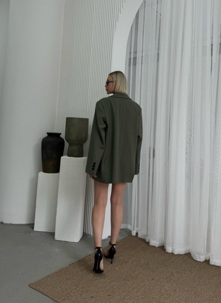 HAKİ ÇİFT YIRTMAÇLI BLAZER