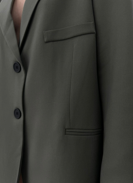 HAKİ ÇİFT YIRTMAÇLI BLAZER