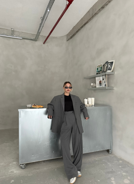 ANTRASİT OVERSİZE BLAZER