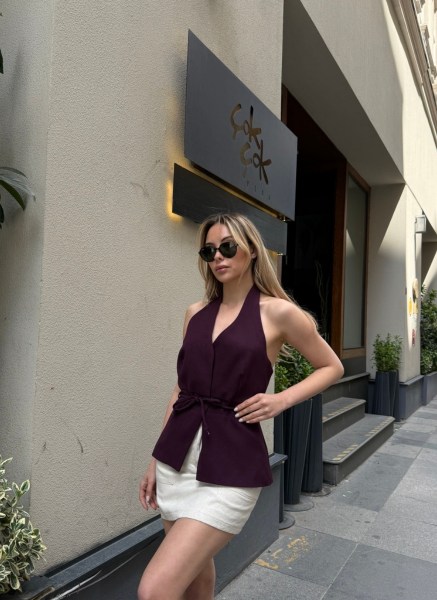 MÜRDÜM BOYUNDAN ASKILI YELEK