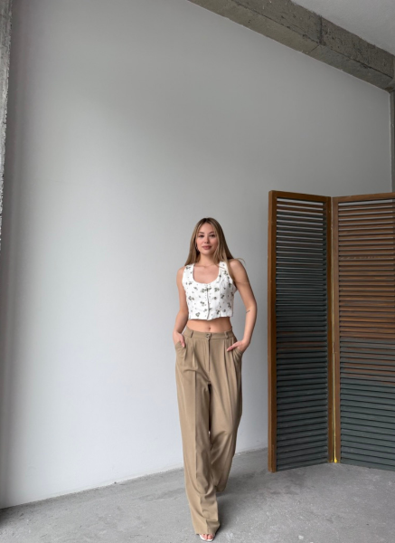 CAMEL PALAZZO PANTOLON