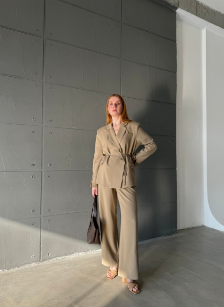 CAMEL PALAZZO PANTOLON