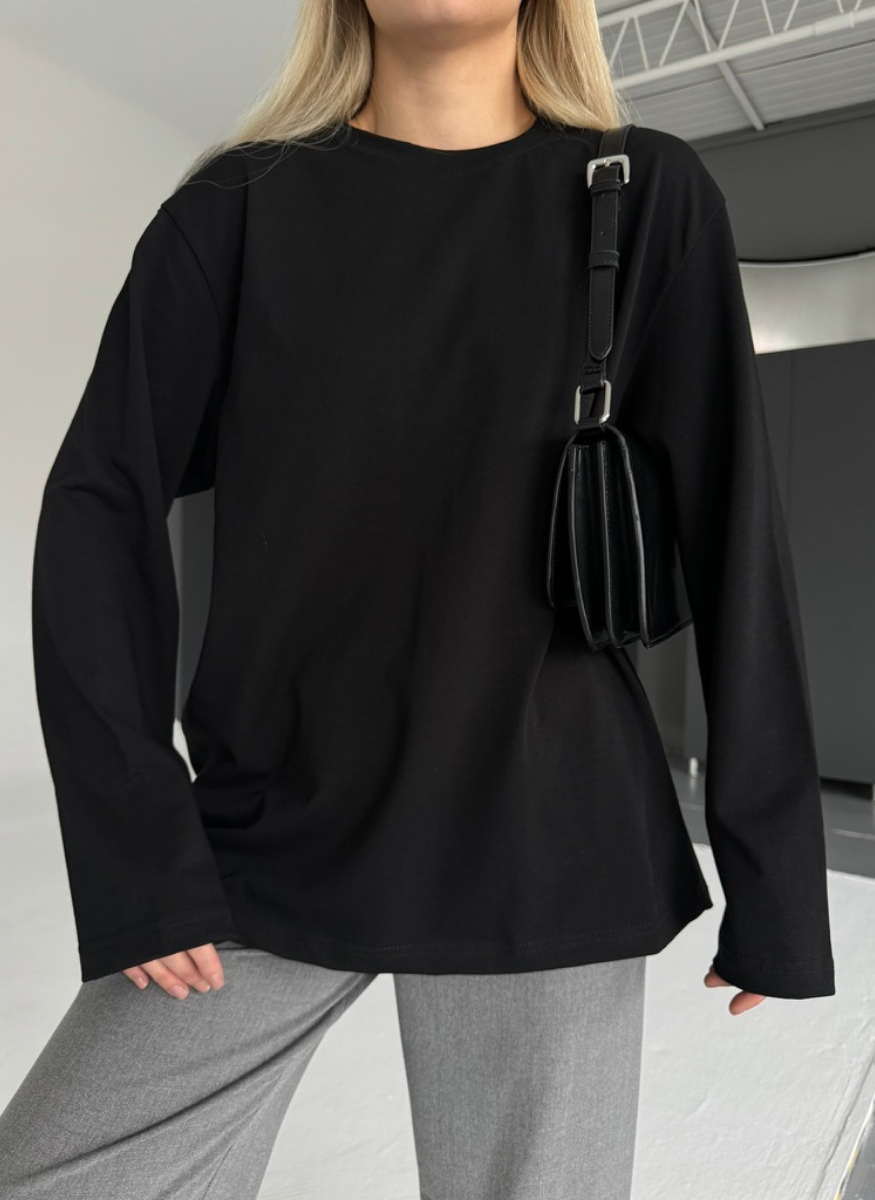SİYAH OVERSİZE BASIC T-SHIRT