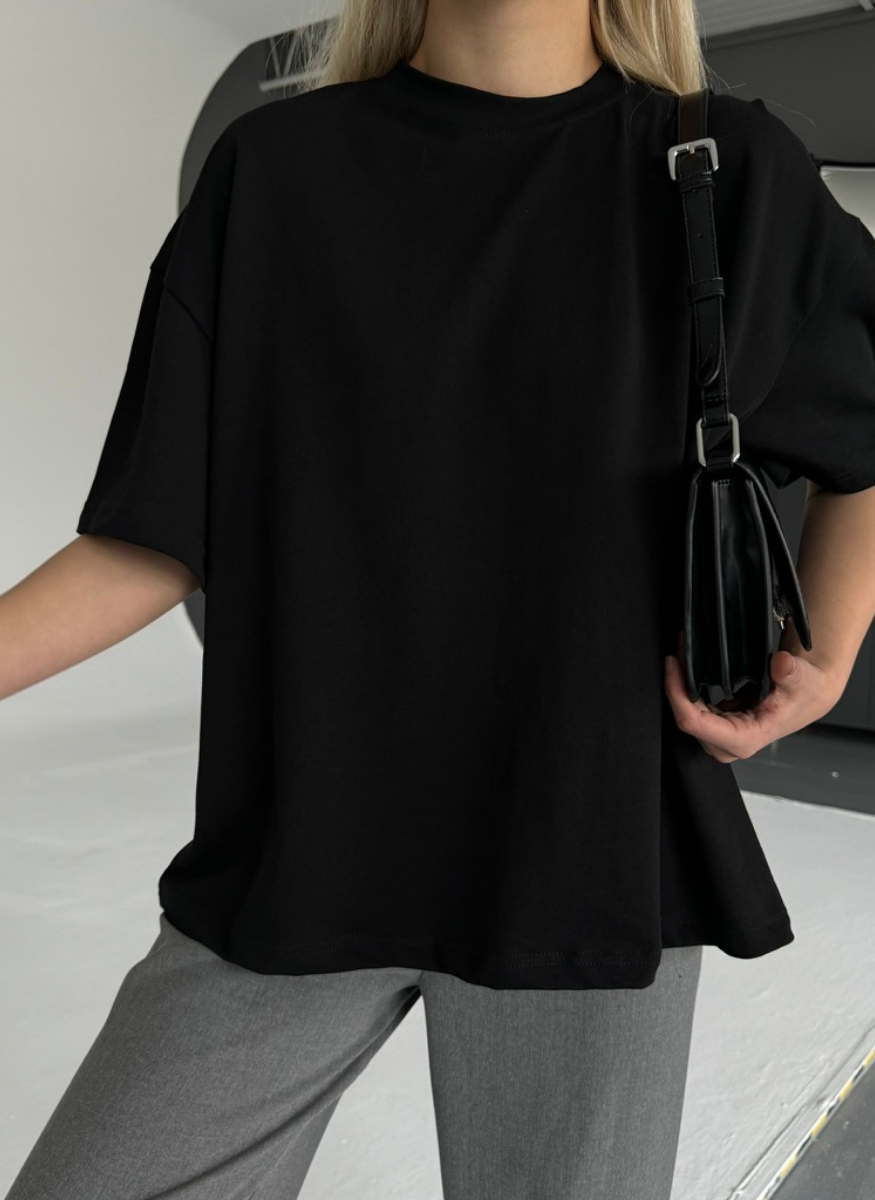 SİYAH OVERSIZE BASIC T-SHIRT
