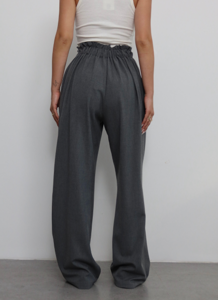 GRİ BELDEN BAĞLAMALI PANTOLON