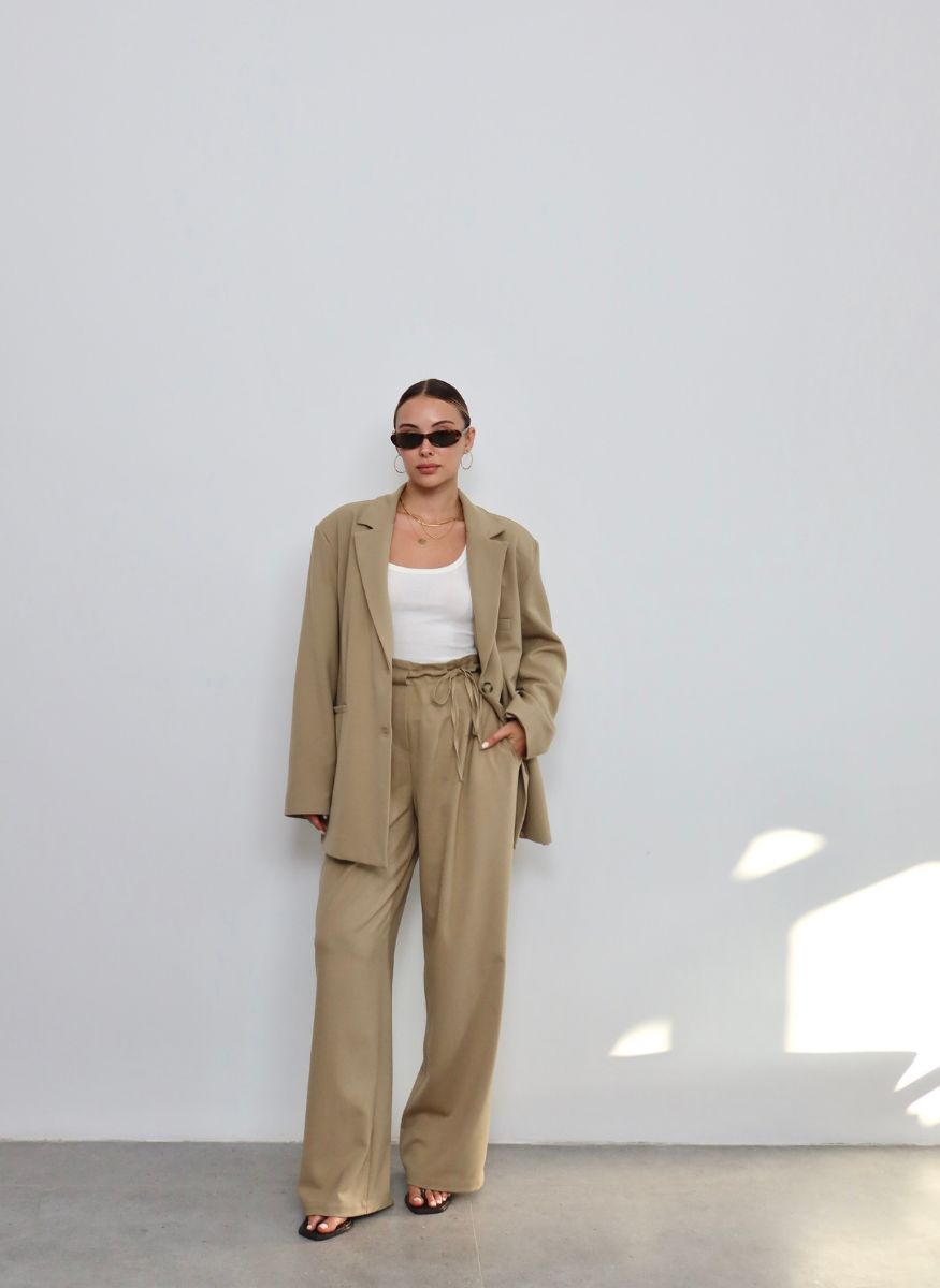 CAMEL BELDEN BAĞLAMALI PANTOLON