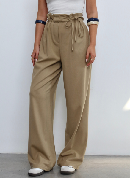 CAMEL BELDEN BAĞLAMALI PANTOLON