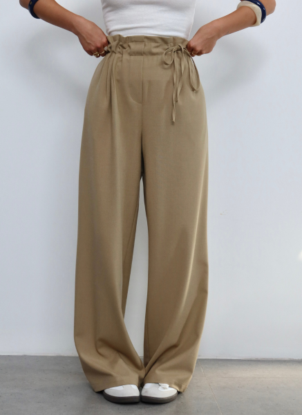 CAMEL BELDEN BAĞLAMALI PANTOLON