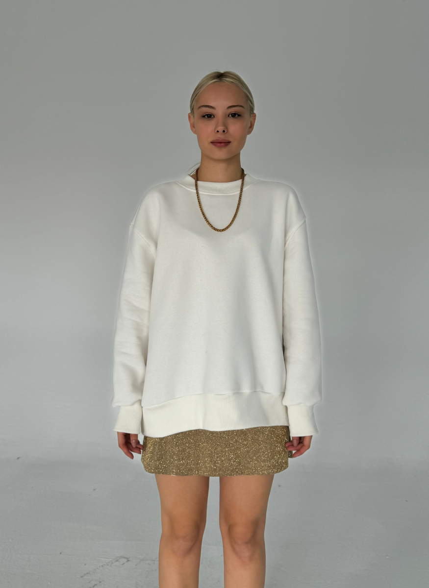 EKRU OVERSİZE SWEATSHIRT