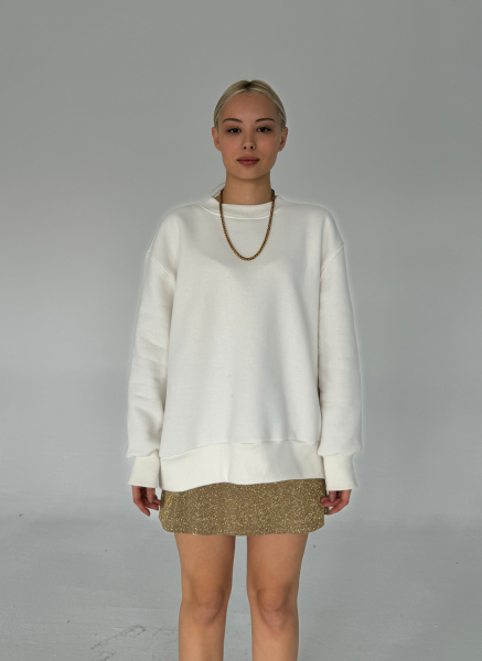 EKRU OVERSİZE SWEATSHIRT