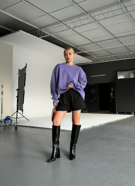MOR OVERSİZE SWEATSHIRT