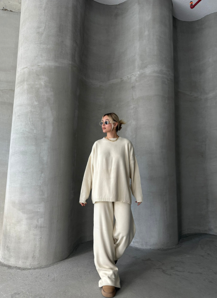 BEJ BİSİKLET YAKA TRİKO TAKIM