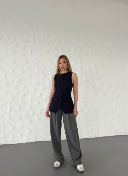 LACİVERT DOUBLE YELEK