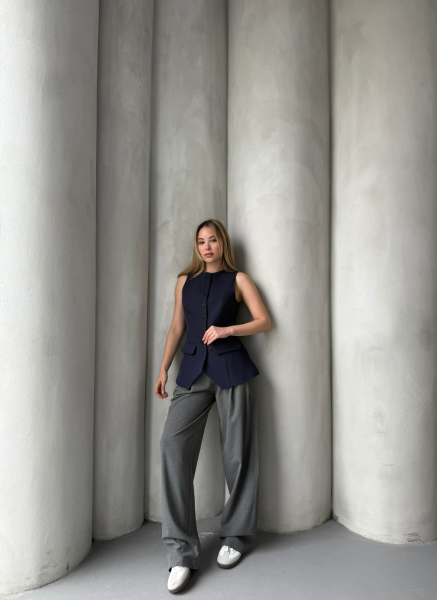 LACİVERT DOUBLE YELEK