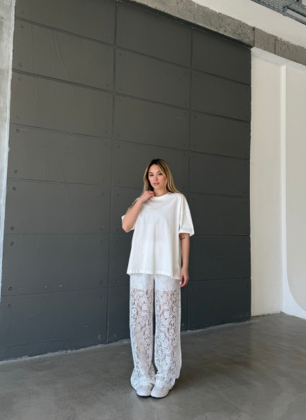 BEYAZ DANTEL PANTOLON