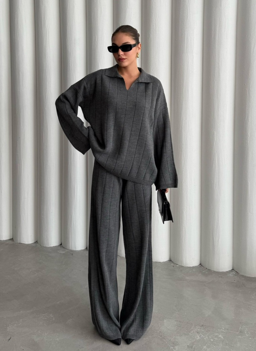 ANTRASİT  POLO YAKA TRİKO TAKIM