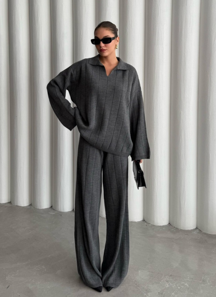 ANTRASİT  POLO YAKA TRİKO TAKIM