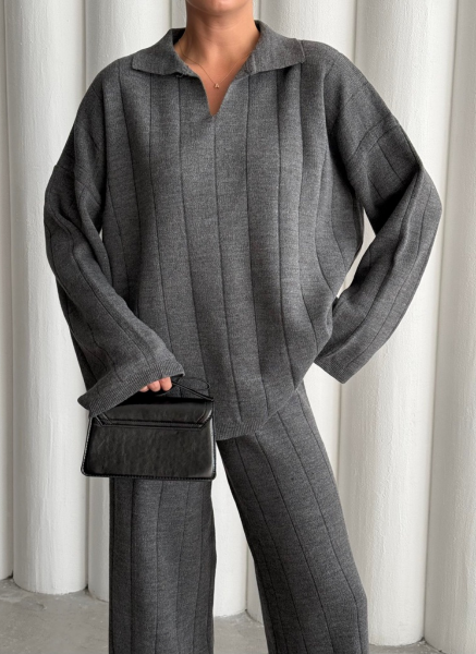 ANTRASİT  POLO YAKA TRİKO TAKIM