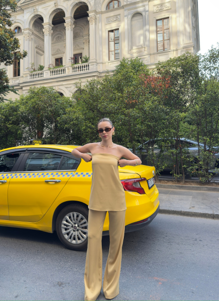 GOLD SATEN STRAPLEZ TAKIM