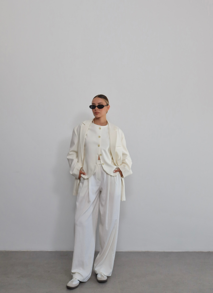 BEYAZ MASKÜLEN PANTOLON