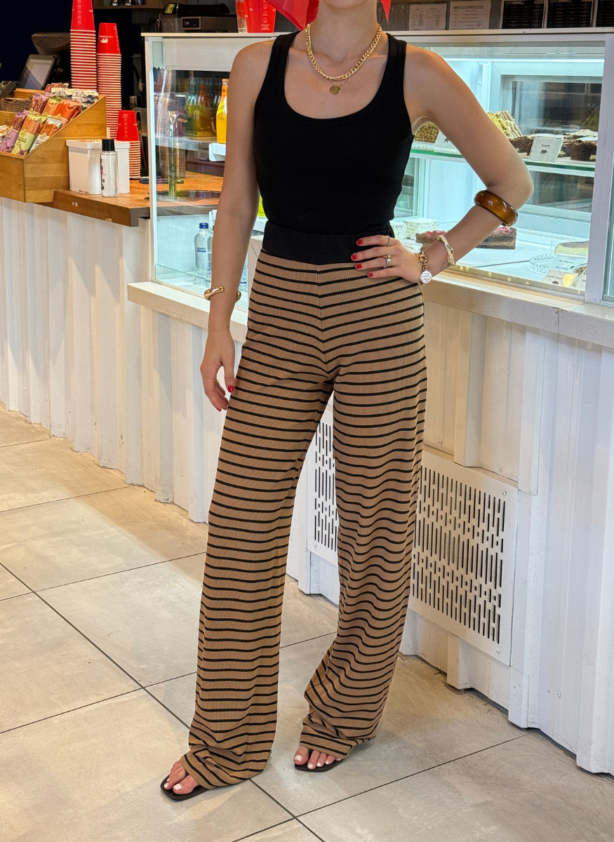 CAMEL ÇİZGİLİ PANTOLON