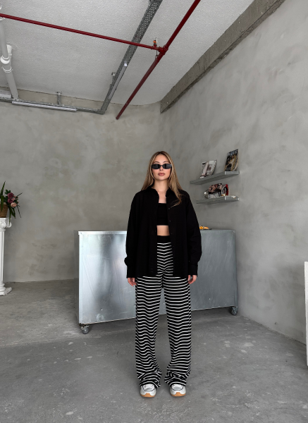 SİYAH OVERSİZE GÖMLEK