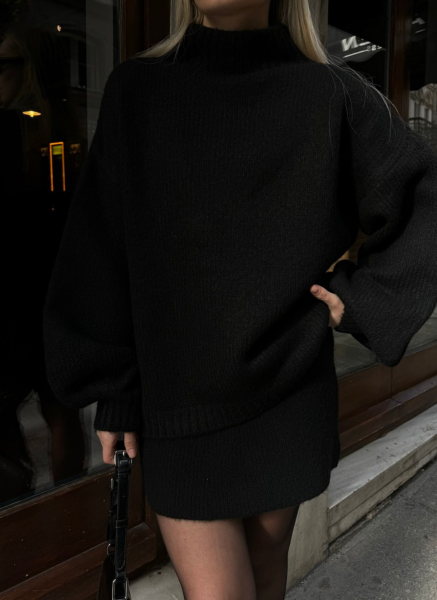 SİYAH YUMOŞ TRİKO ETEK