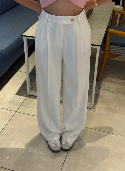 BEYAZ PALAZZO PANTOLON