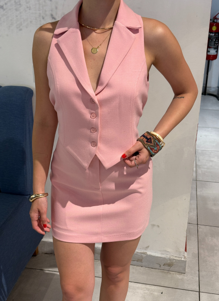 PEMBE CUT OUT YELEK