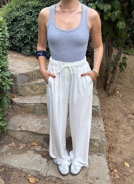 BEYAZ KETEN PANTOLON
