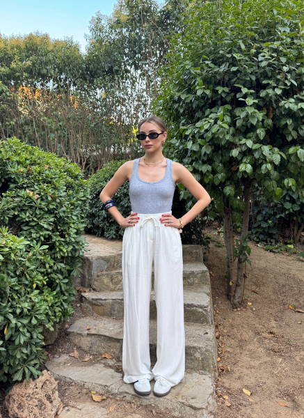 BEYAZ KETEN PANTOLON