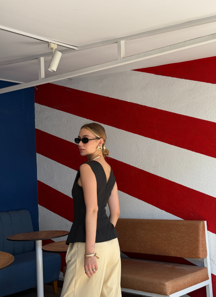 SİYAH V YAKA DOUBLE YELEK