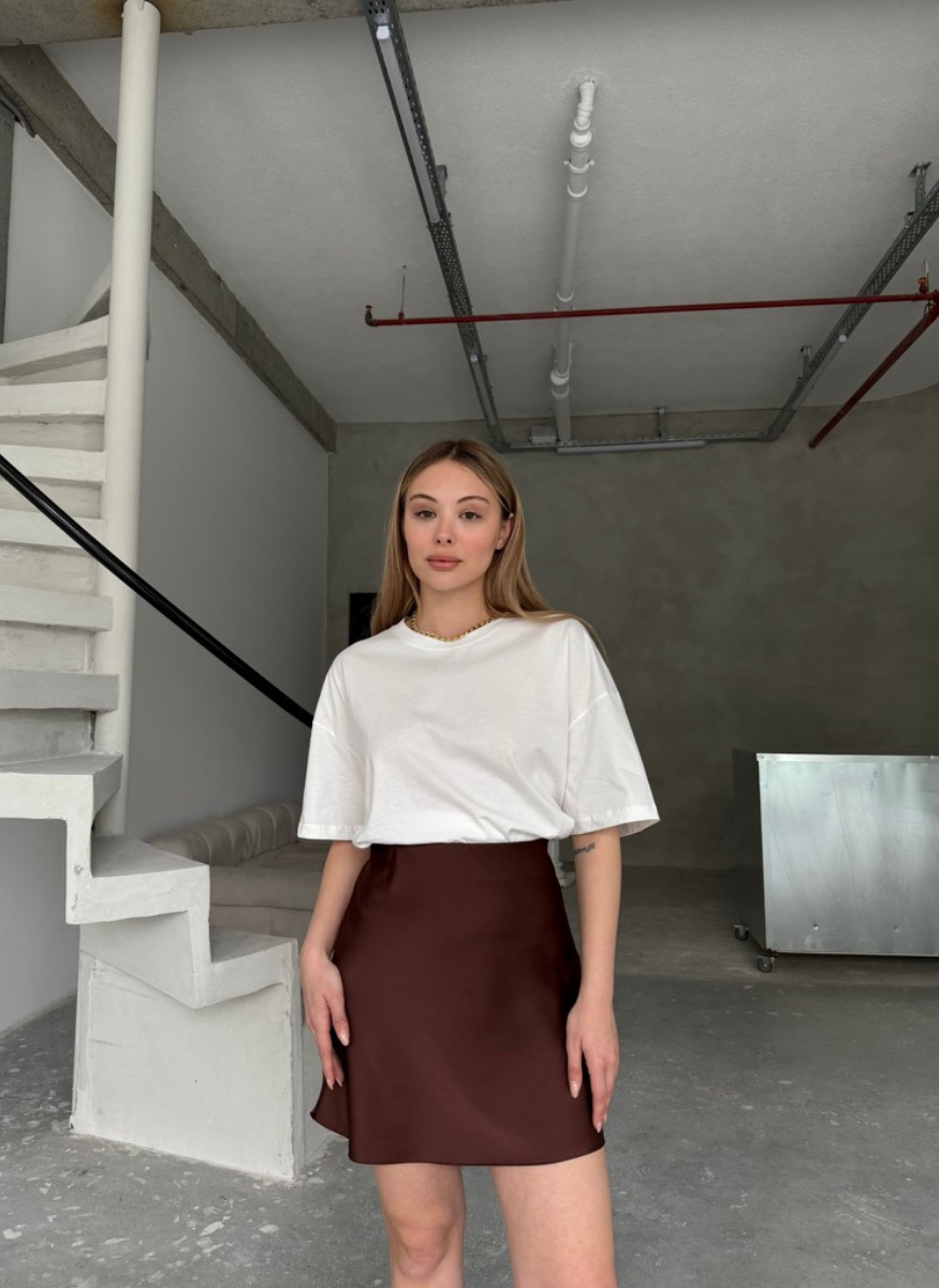 KAHVE KISA SATEN ETEK