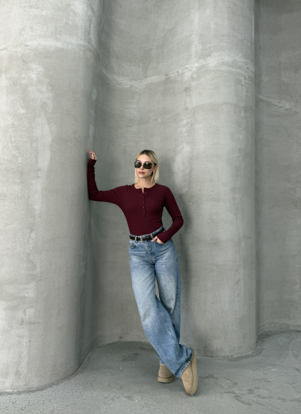 BORDO KAŞKORSE BLUZ