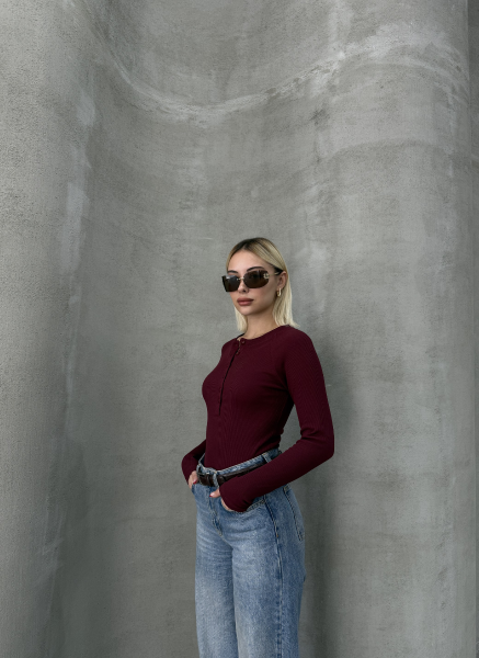 BORDO KAŞKORSE BLUZ