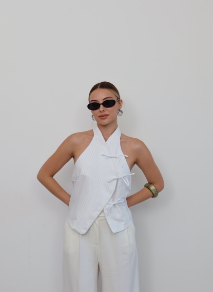 BEYAZ ÇİZGİLİ YELEK