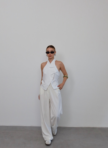 BEYAZ ÇİZGİLİ YELEK