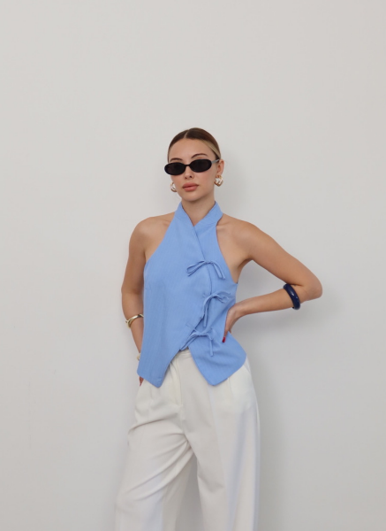 MAVİ ÇİZGİLİ YELEK