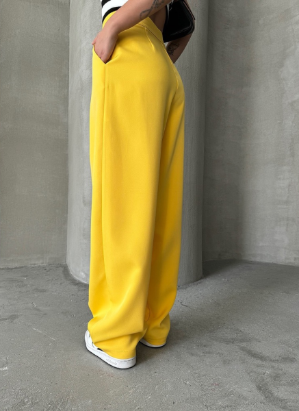 SARI DOUBLE KUMAŞ PANTOLON