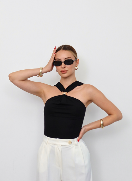 SİYAH GOLD TAKILI BLUZ