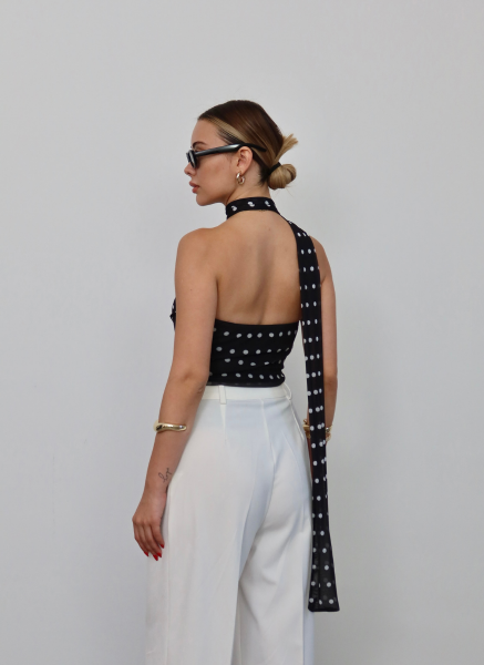 SİYAH PUANTİYELİ BLUZ