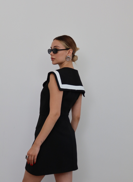 SİYAH BAHRİYE ELBİSESİ