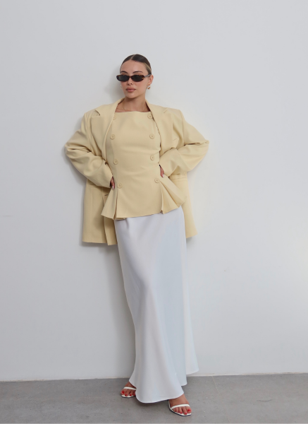 SARI ÇOK DÜĞMELİ YELEK