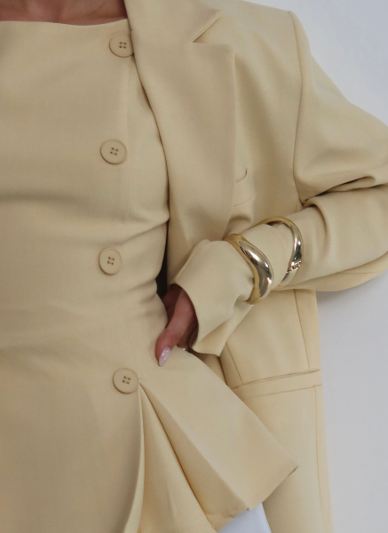 SARI ÇOK DÜĞMELİ YELEK