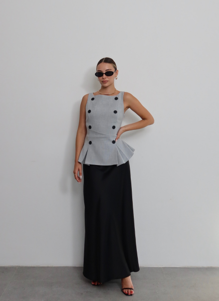 GRİ ÇOK DÜĞMELİ YELEK