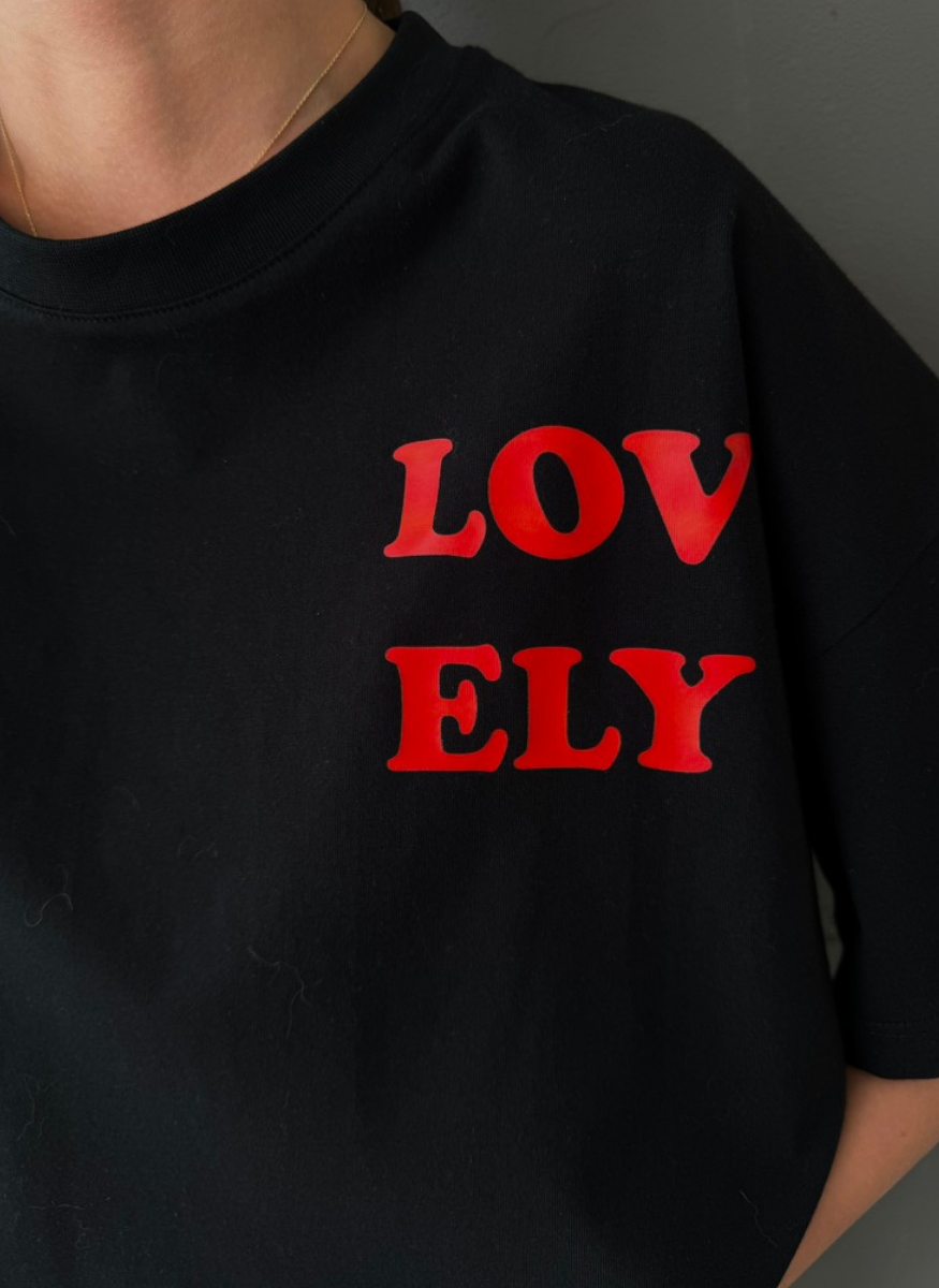 SİYAH LOVELY T-SHIRT