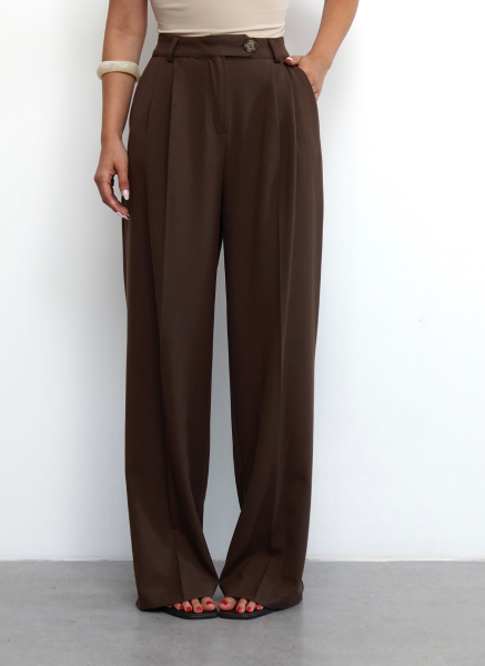 KAHVE PALAZZO PANTOLON