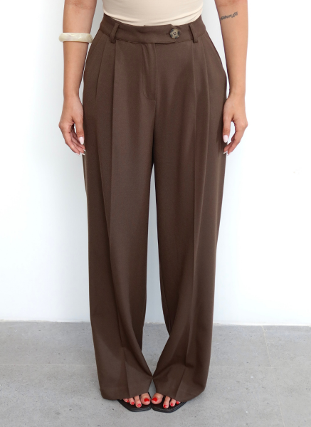KAHVE PALAZZO PANTOLON