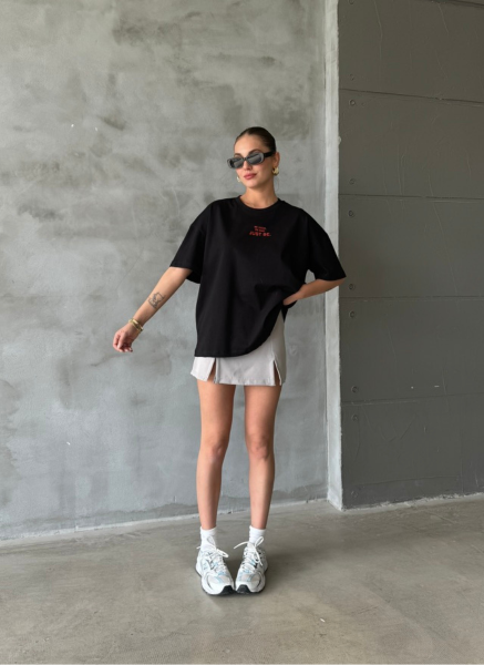 SİYAH JUST BE T-SHIRT
