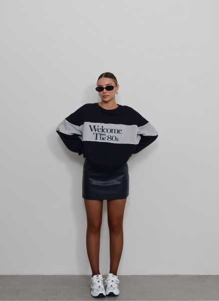 LACİVERT WELCOME SWEAT